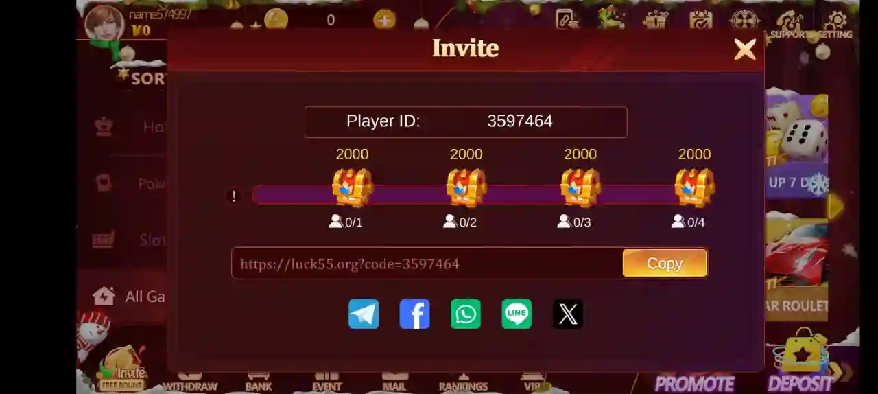 Luck 55 Game Refer and Earn Program 2026